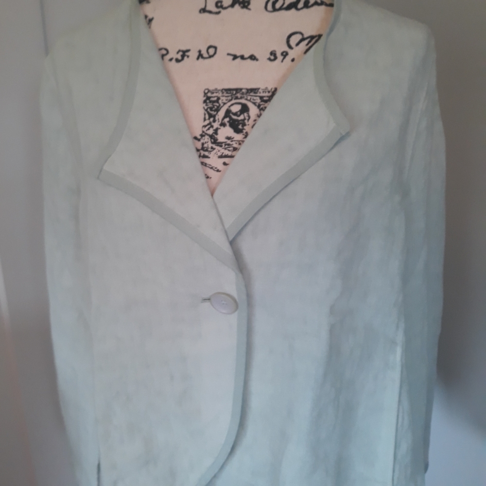 Unlined, unstructured, linen jacket